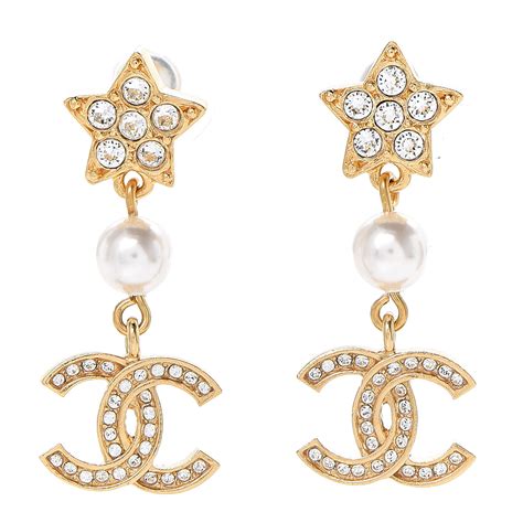 chanel star pearl drop earrings|chanel earrings the real.